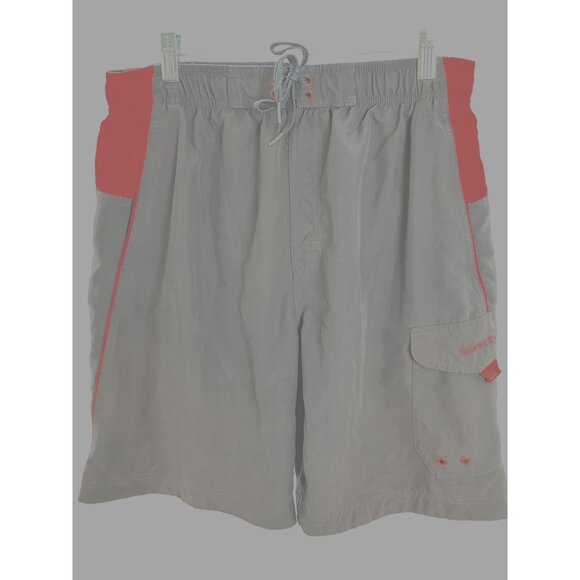 Speedo Men's Shorts Red / Grey Swimwear Grey Size L Sku C2925 - Picture 1 of 8